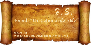 Horváth Seherezádé névjegykártya